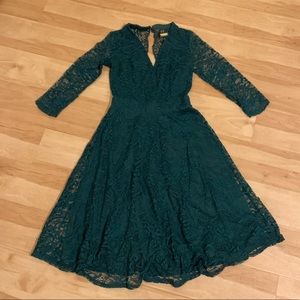 Alexia Admor Forest Green Formal Lace Dress XS/S